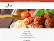 Tablet Screenshot of cucinarosaitalianrestaurant.com